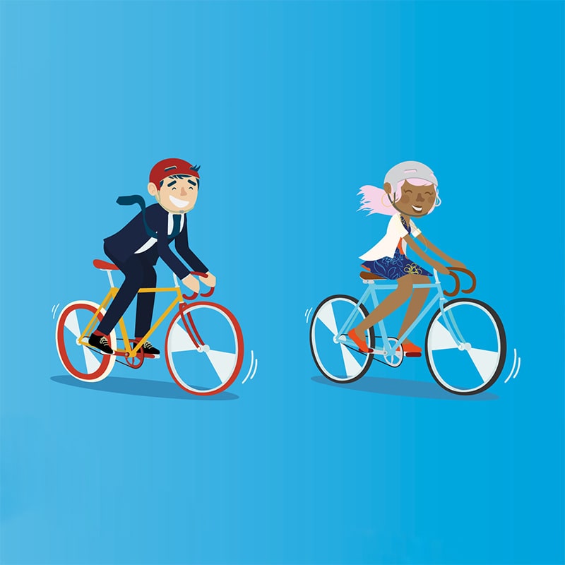 Bike to Work IllustrationBranding & Dialogmarketting für Bike to work