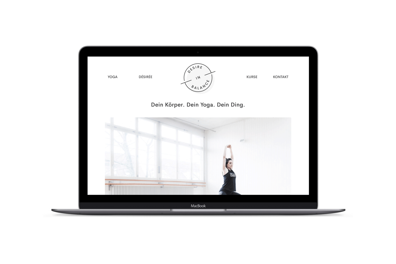 Macbook mit Website von Desire in Balance