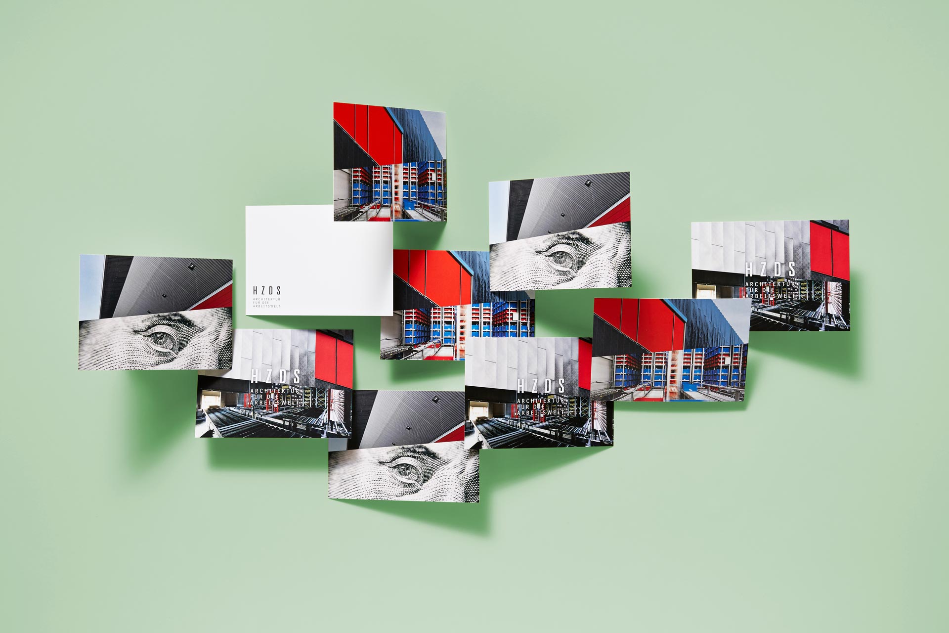 Zehn Postkarten mit drei verschiedenen Sujets von HZDS