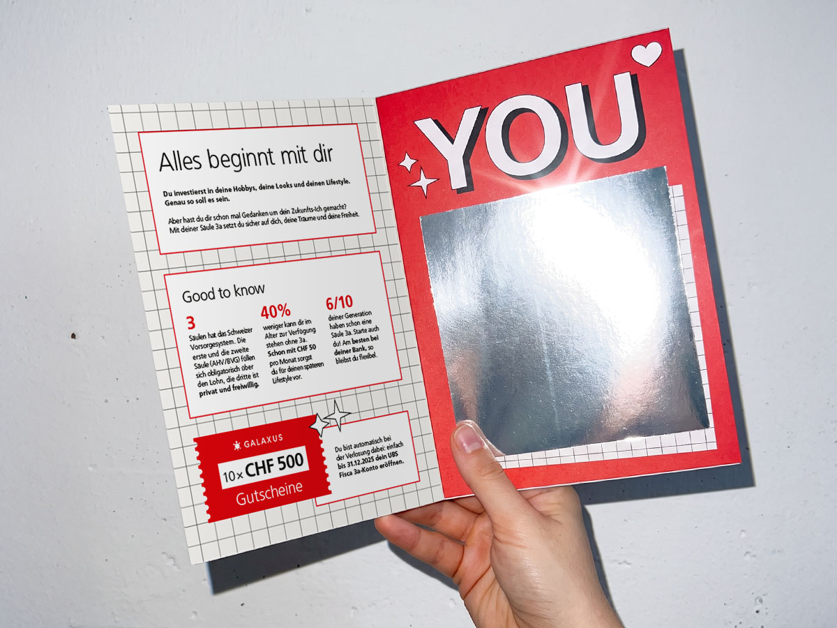Innenseite des Direct Mailings