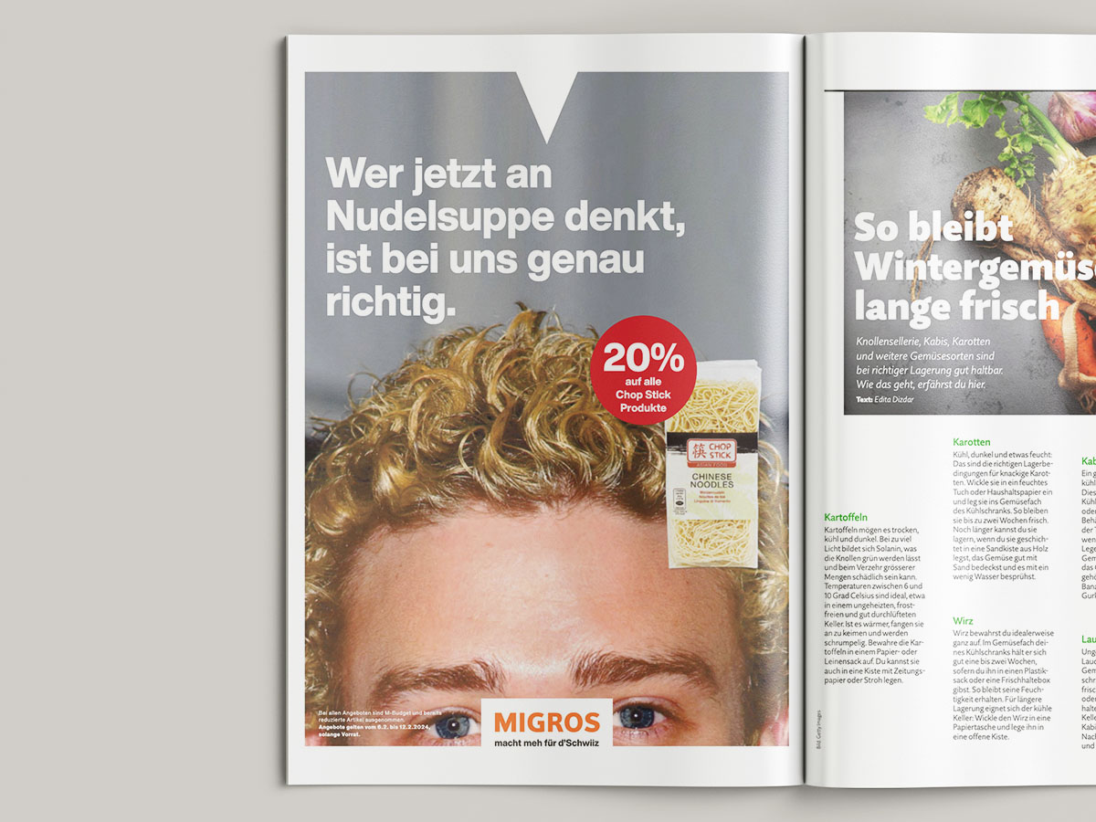 Werbung für Migros