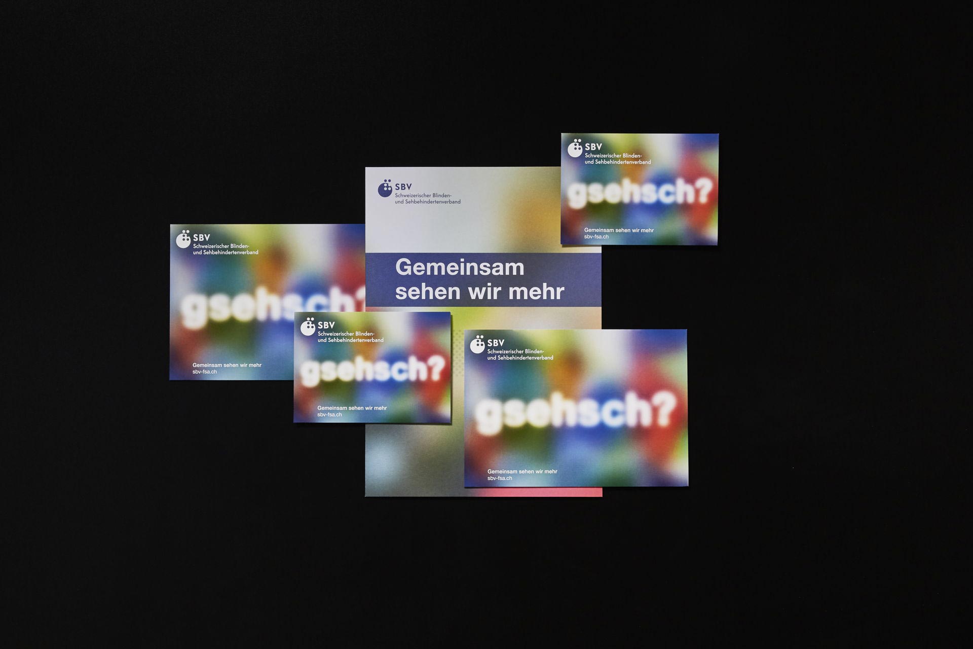 Flyer Kampagne Schweizerischen Blinden- und Sehbehindertenverband SBV